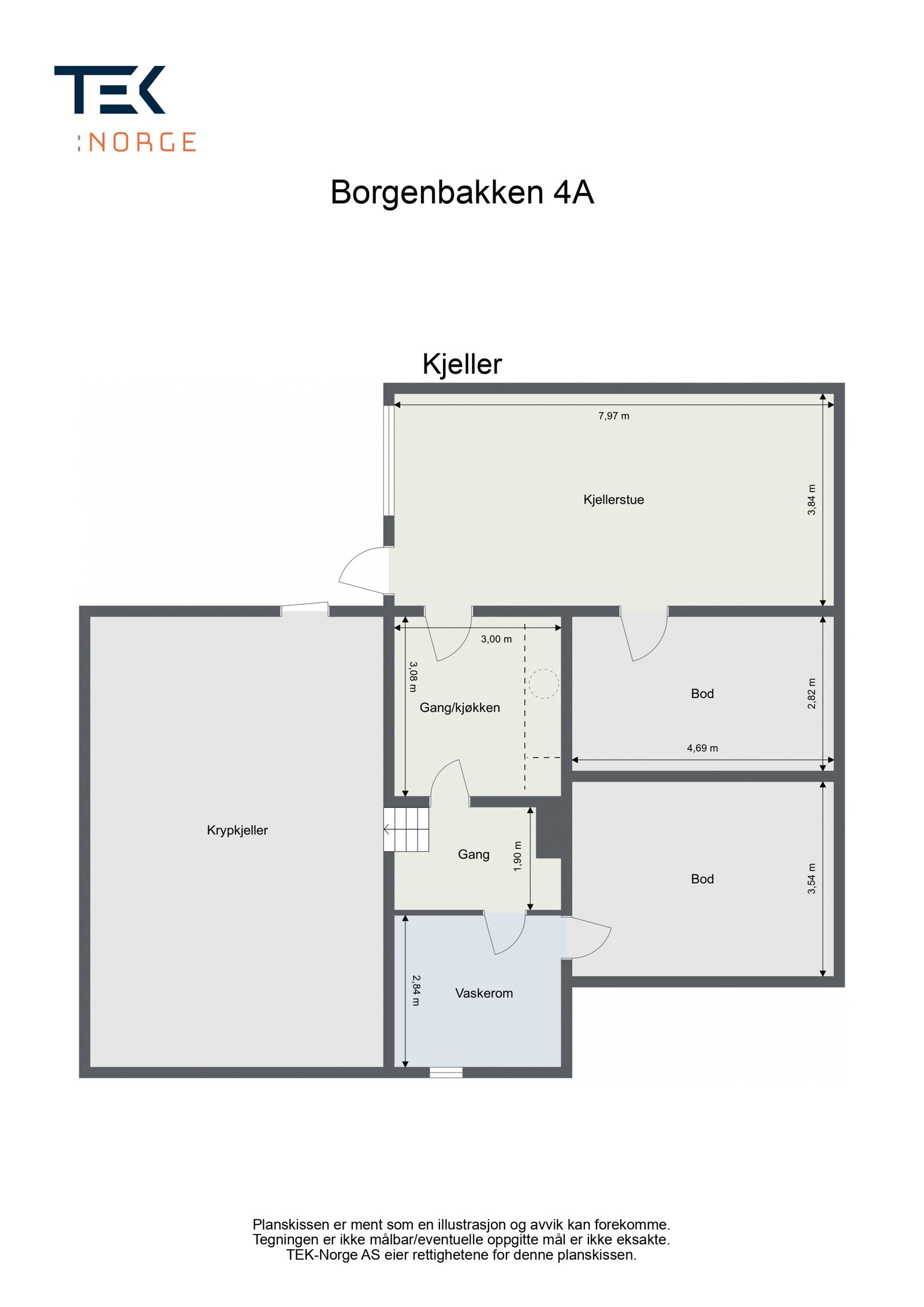 Planløsing kjeller Galleribilde