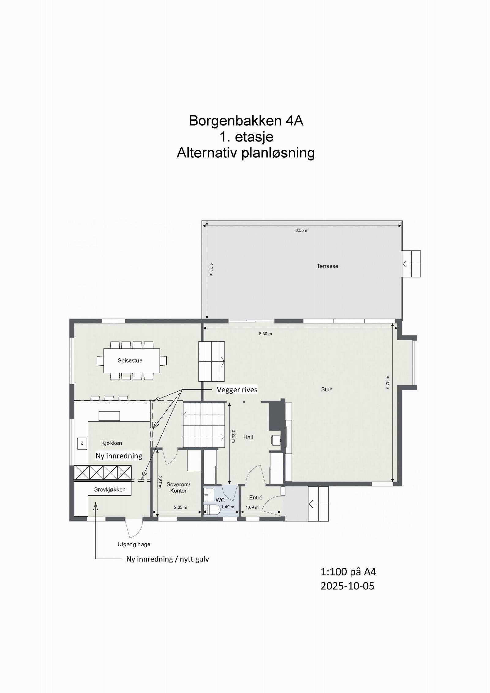 Alternativ planløsning 1. etasje Galleribilde