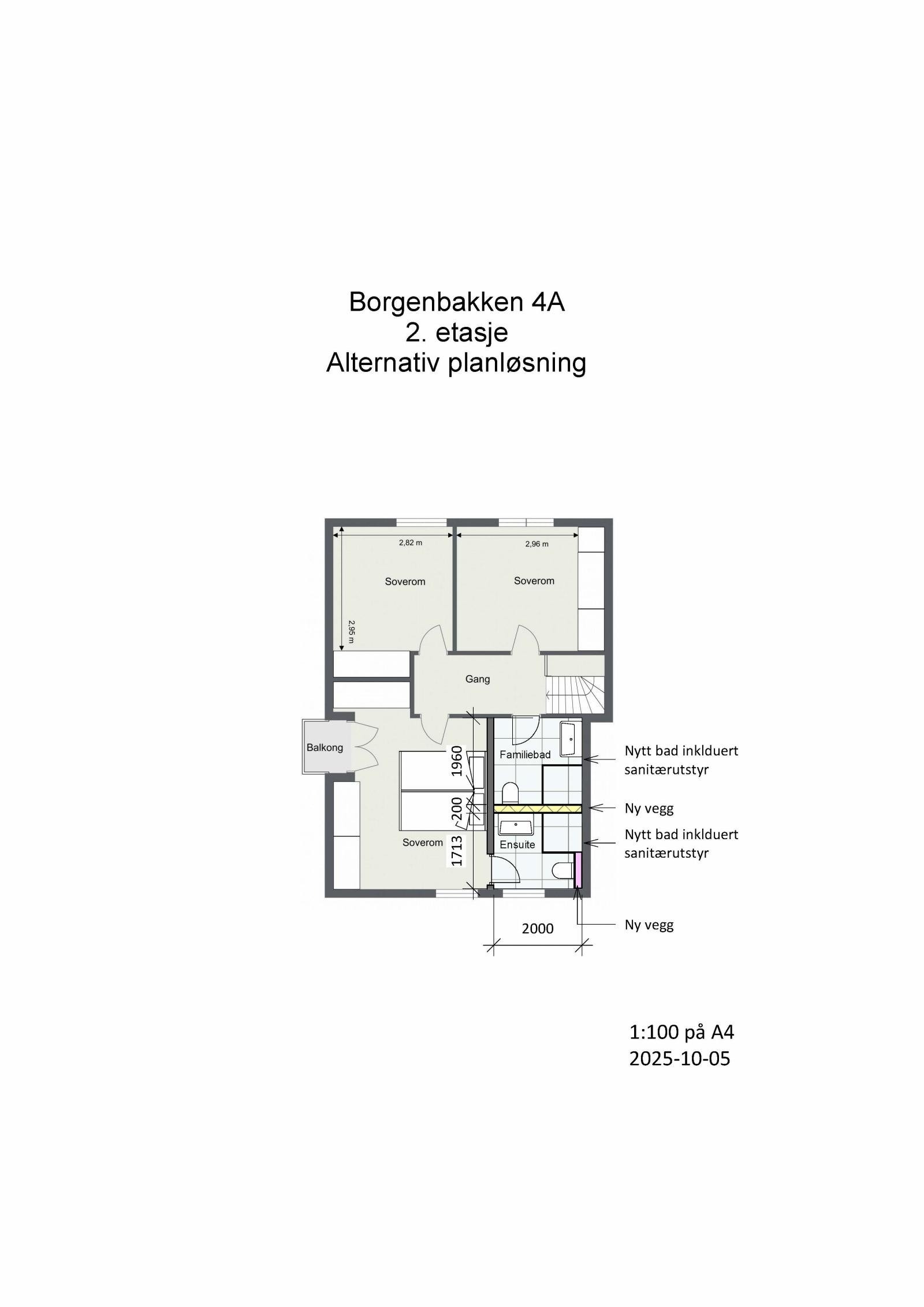 Alternativ planløsning 2. etasje Galleribilde