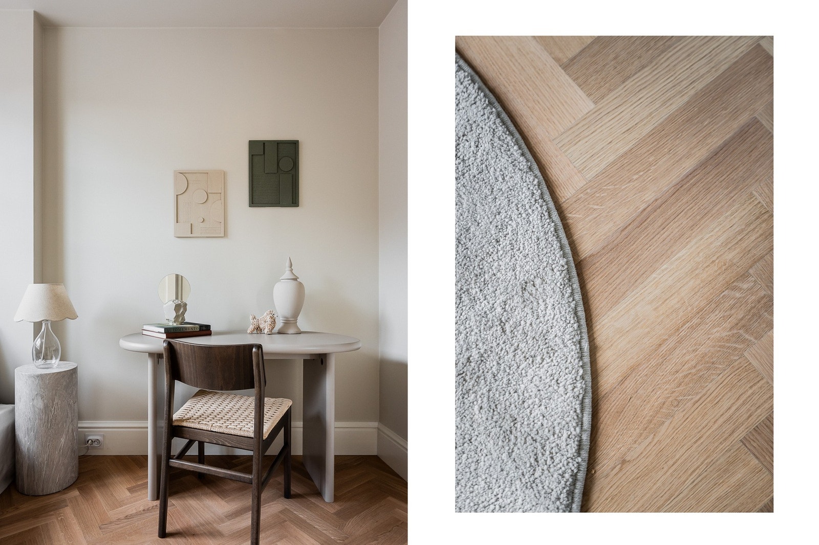 Her er det plass til en praktisk liten arbeidsplass som utnytter rommet effektivt. Galleribilde