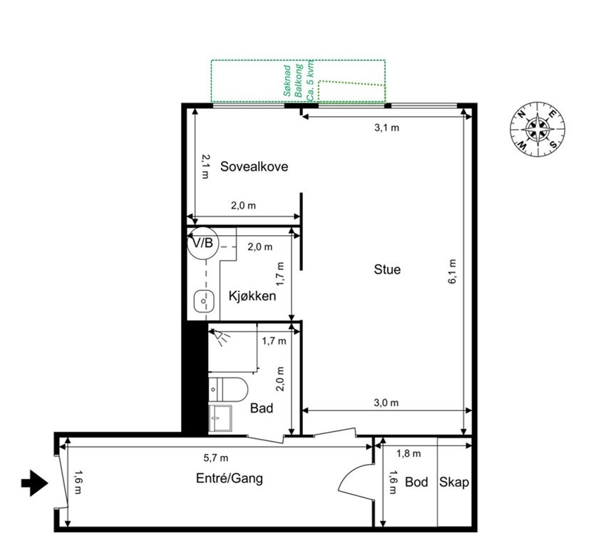 Plantegning for enkel orientering Galleribilde