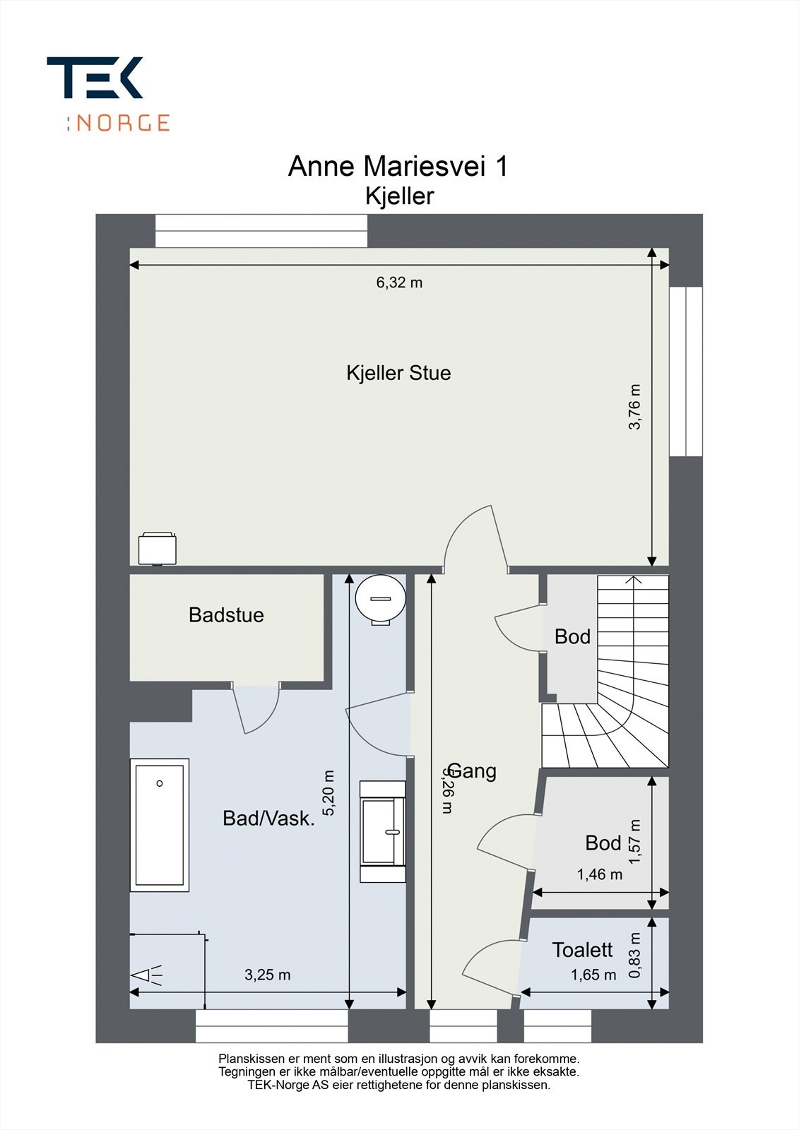 Plantegning kjeller Galleribilde