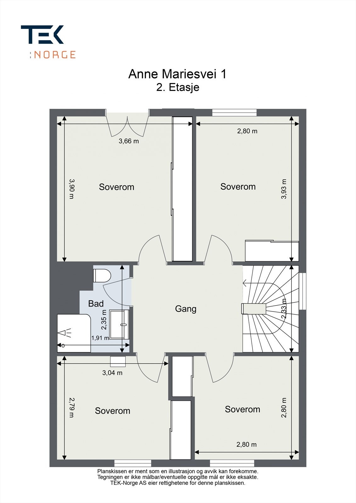 Plantegning 2. etasje Galleribilde