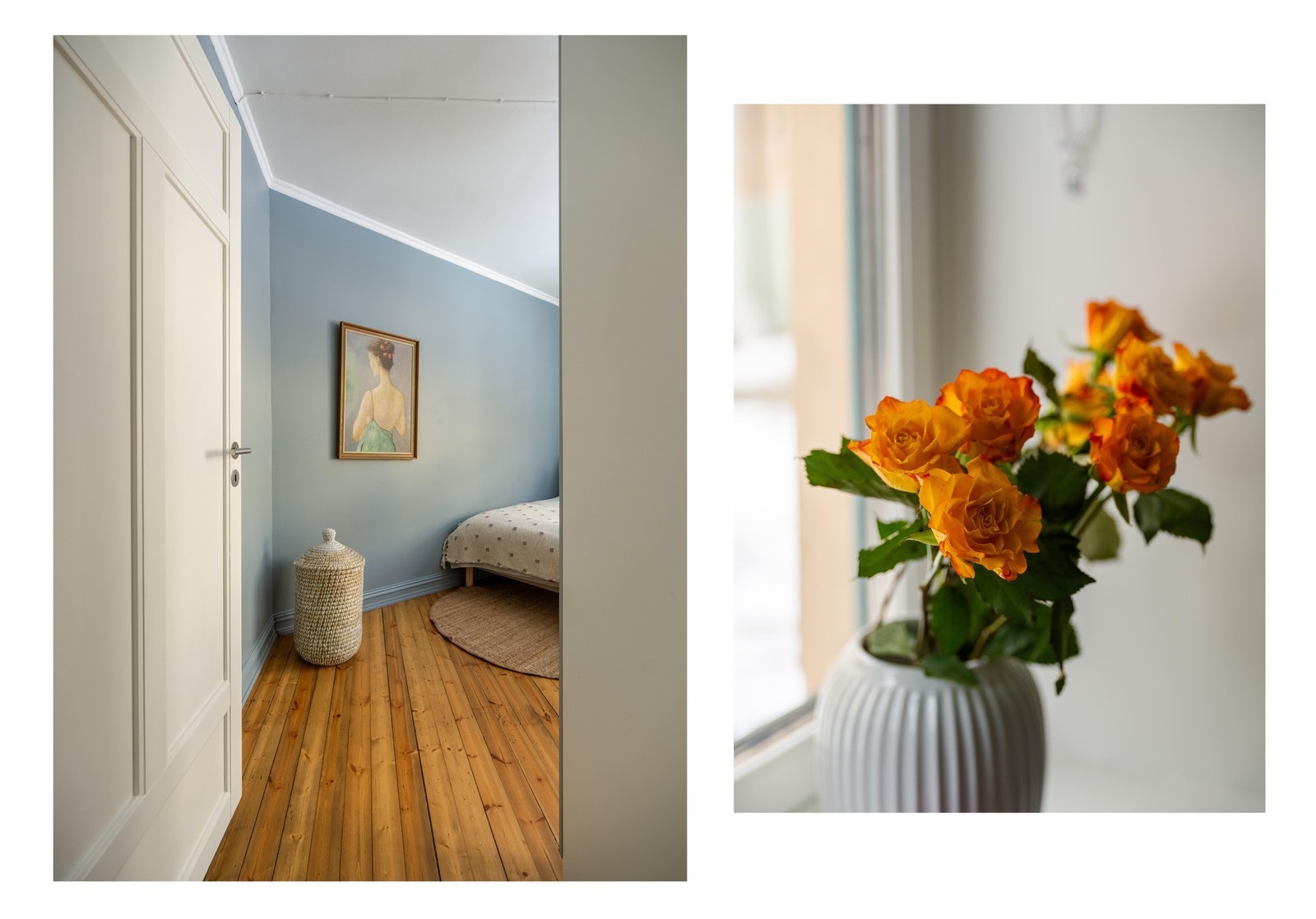 Fra kjøkkenet finner vi inngangen til soverommet, som også er neste stopp på veien. Galleribilde