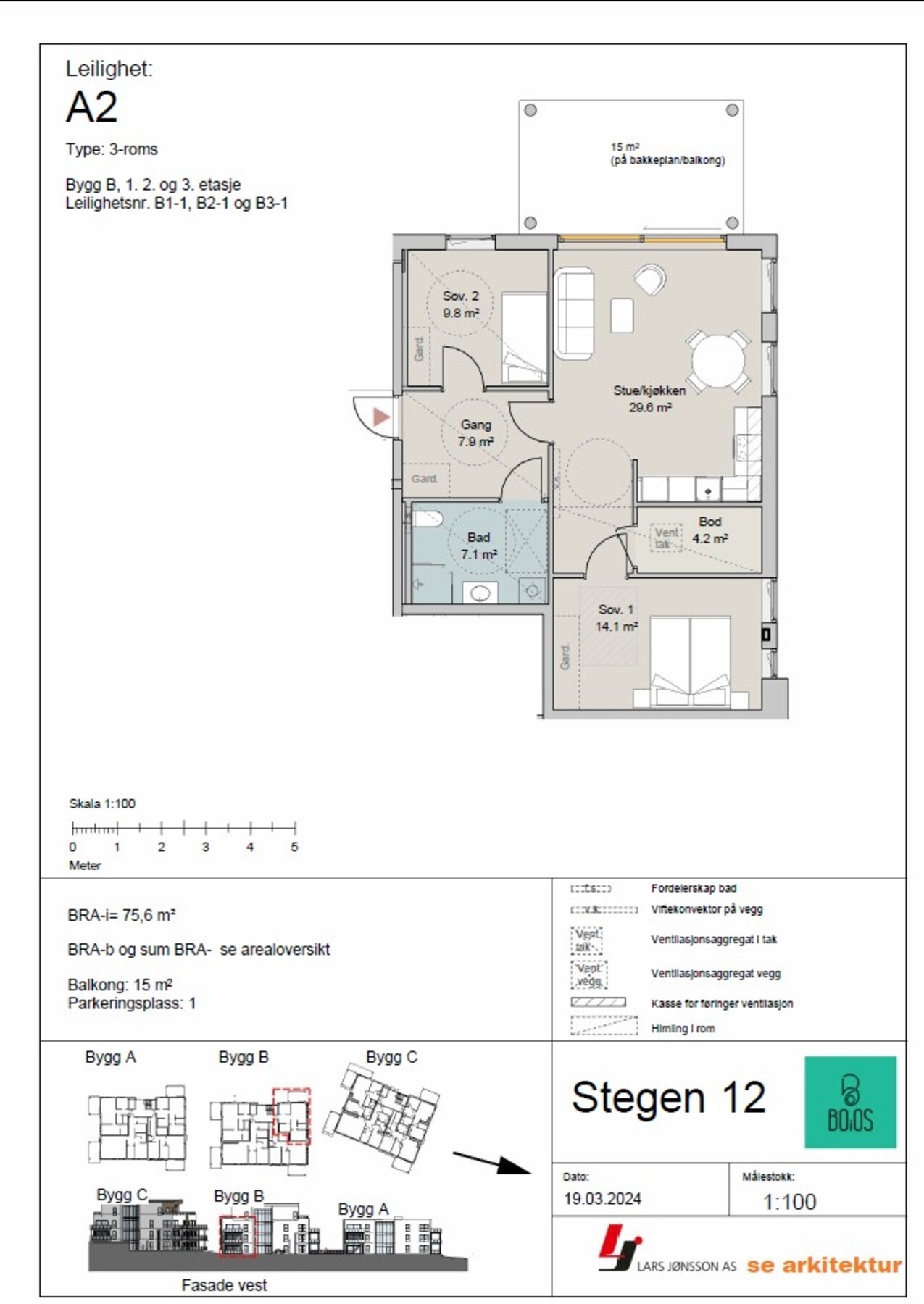Plantegning av B3-1 Galleribilde