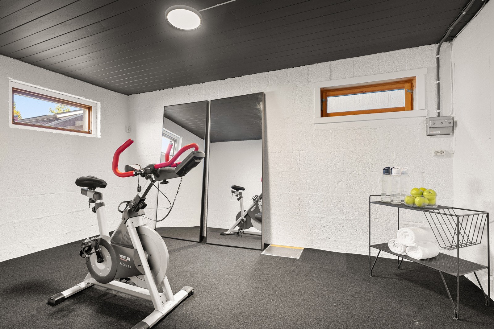 Trimrom av fin størrelse med adkomst fra kjellerinngangen. Galleribilde