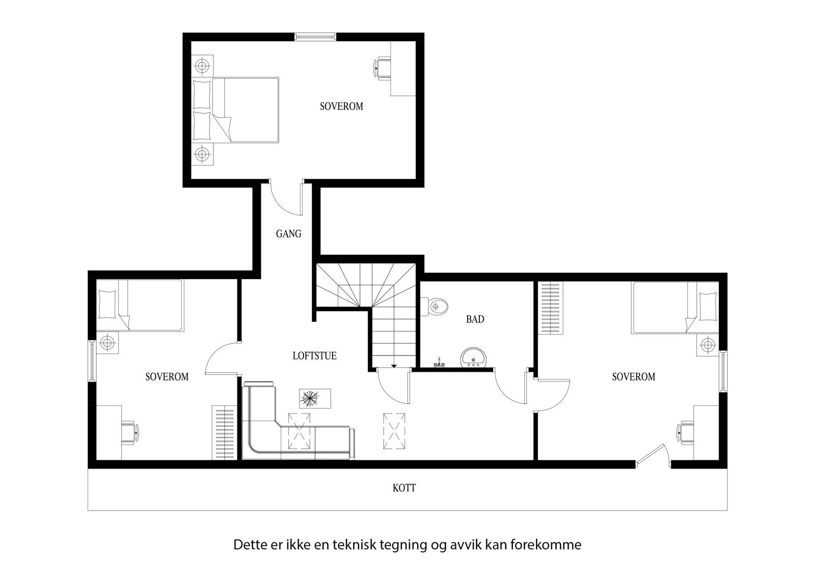 Plantegning 2. etasje Galleribilde
