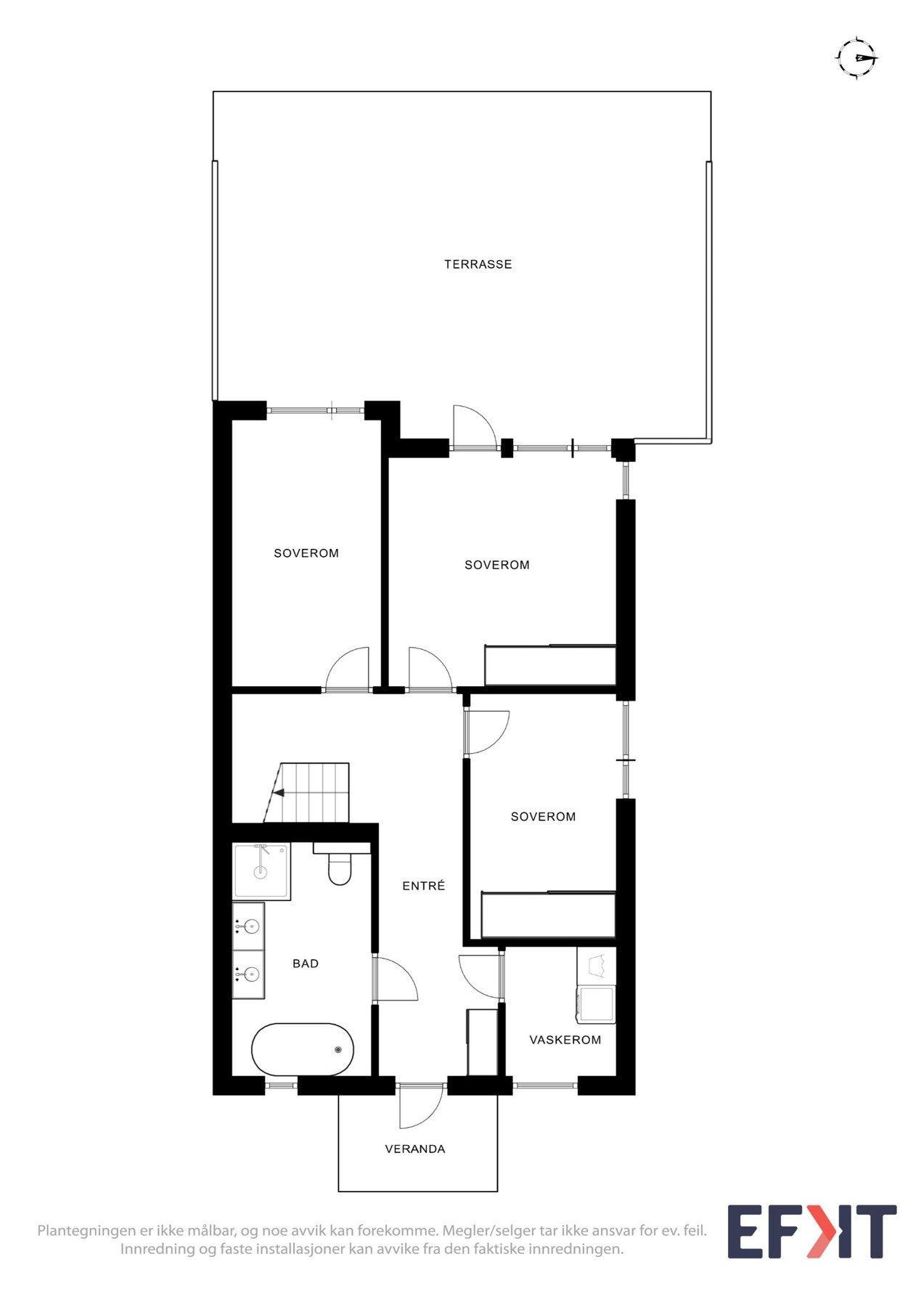 2D Plantegning - 1.etasje. Galleribilde