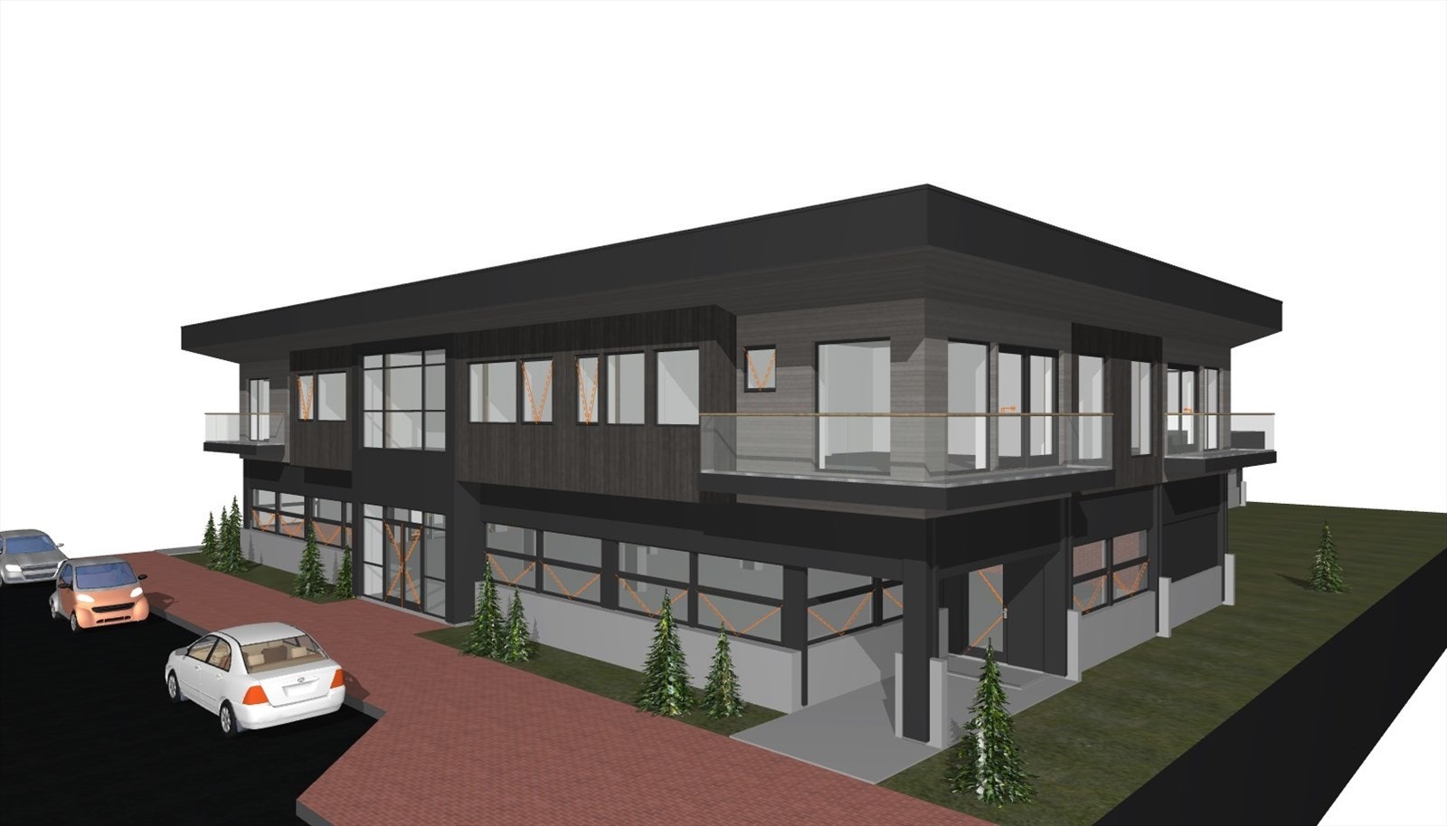 Fasade ved ombygging leilighetsprosjekt Galleribilde