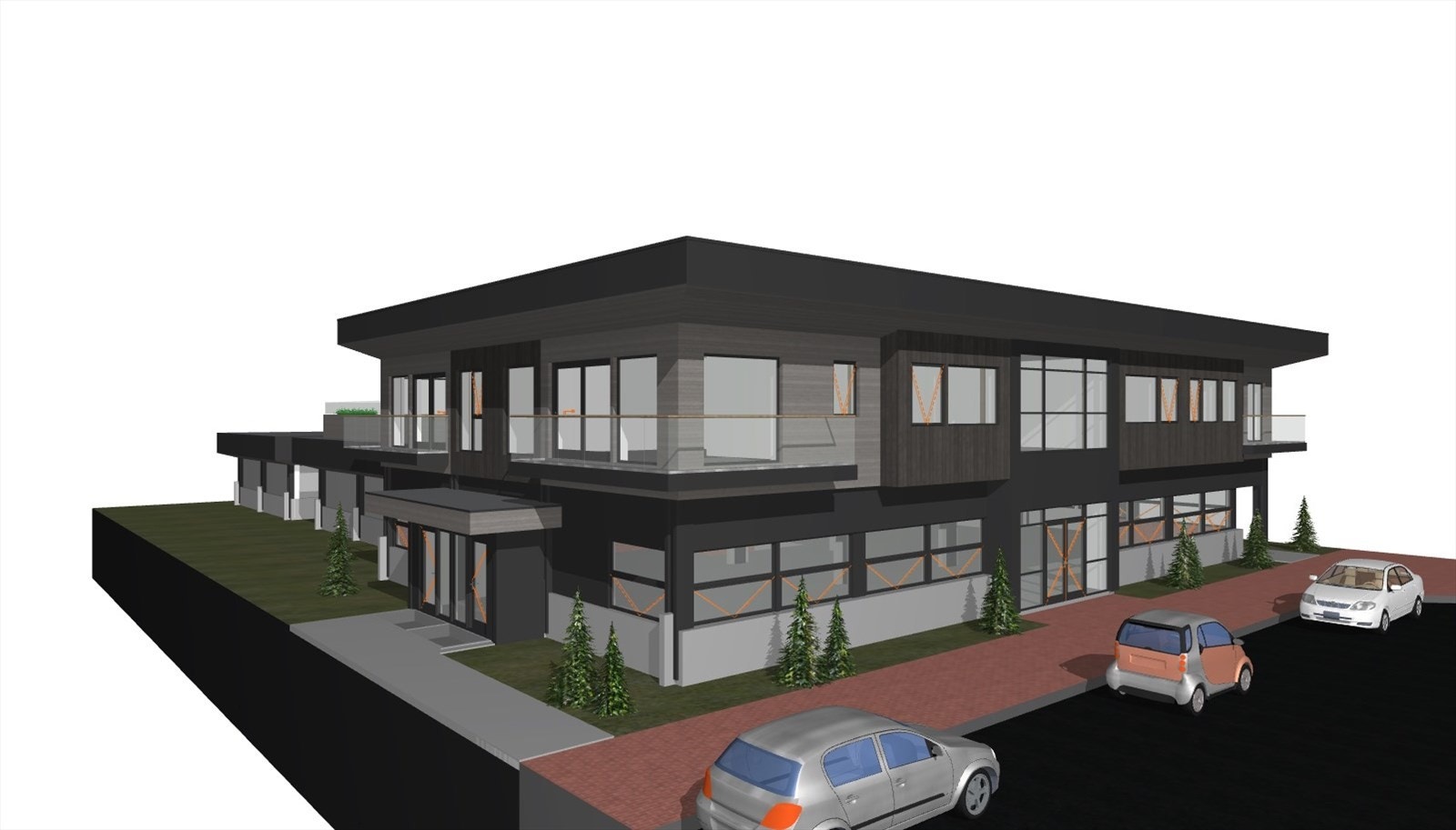 Fasade ved ombygging leilighetsprosjekt Galleribilde