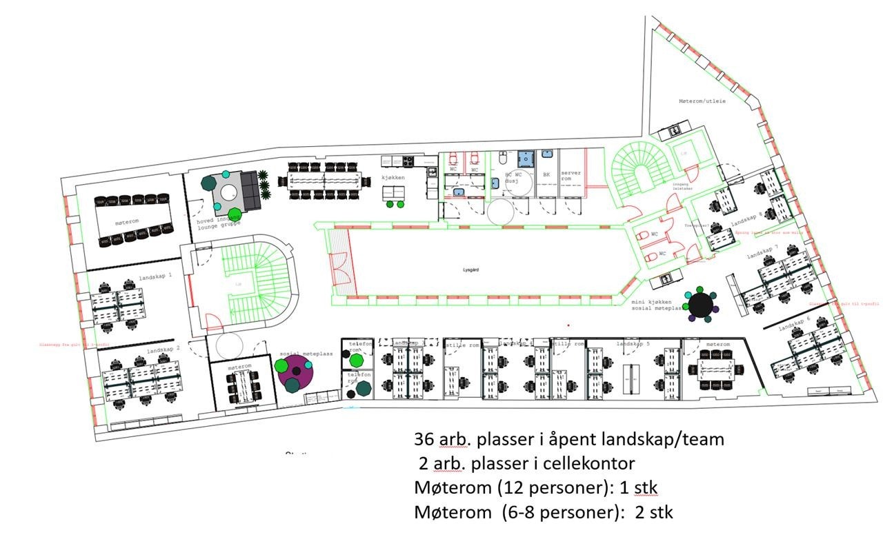 Møbleringsløsning3.etasje_575 kvm BTA Galleribilde