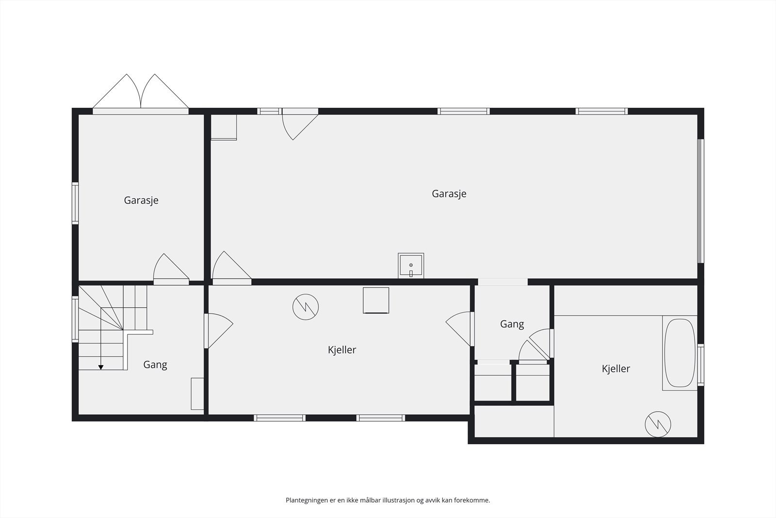 Plantegning kjeller Galleribilde