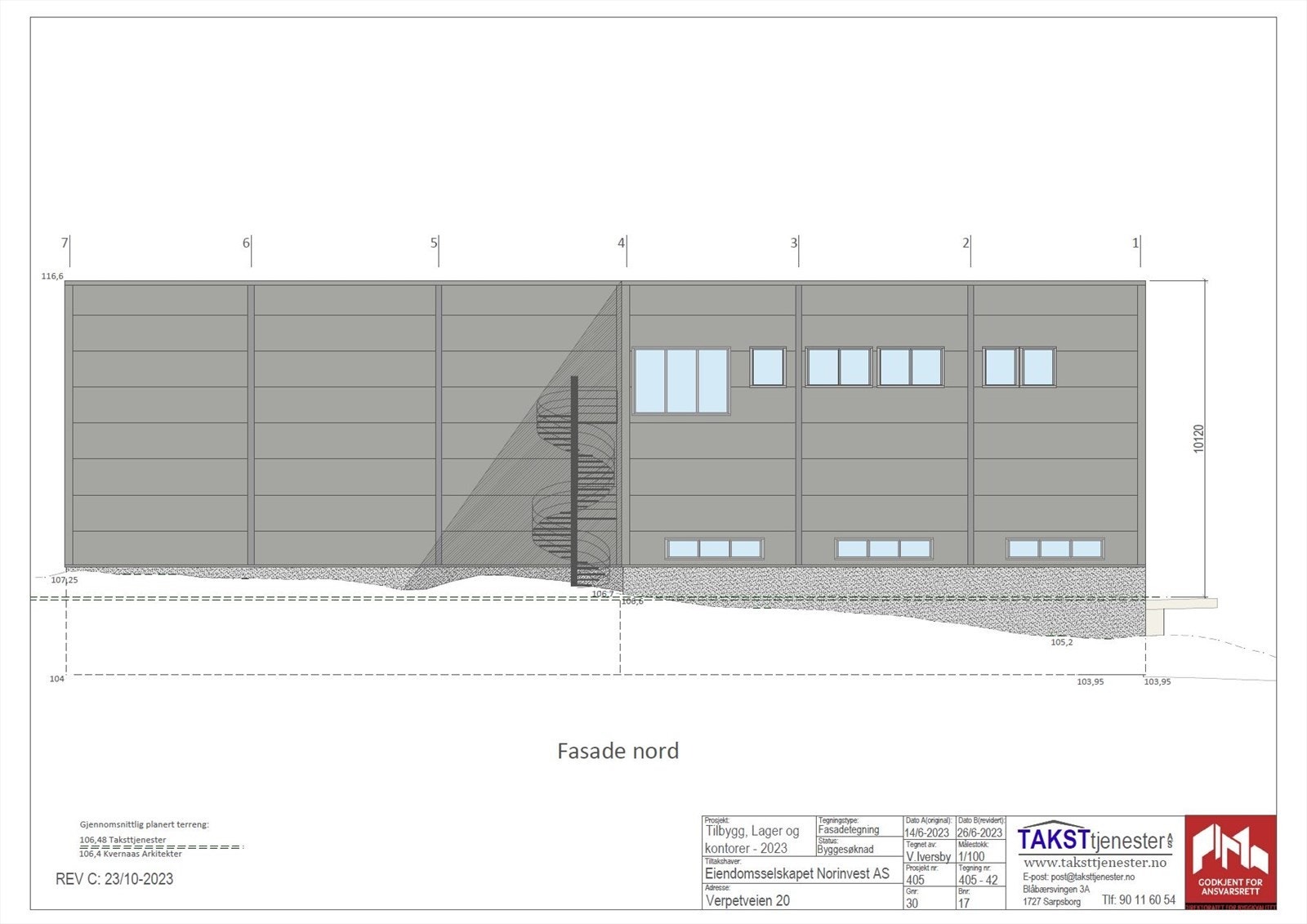 Fasade mot nord Galleribilde