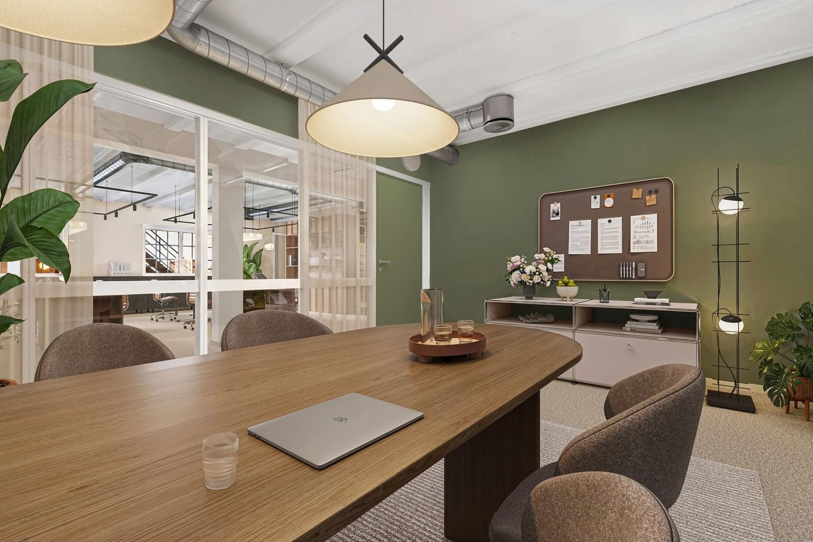 Stort møterom med glassvegg Galleribilde