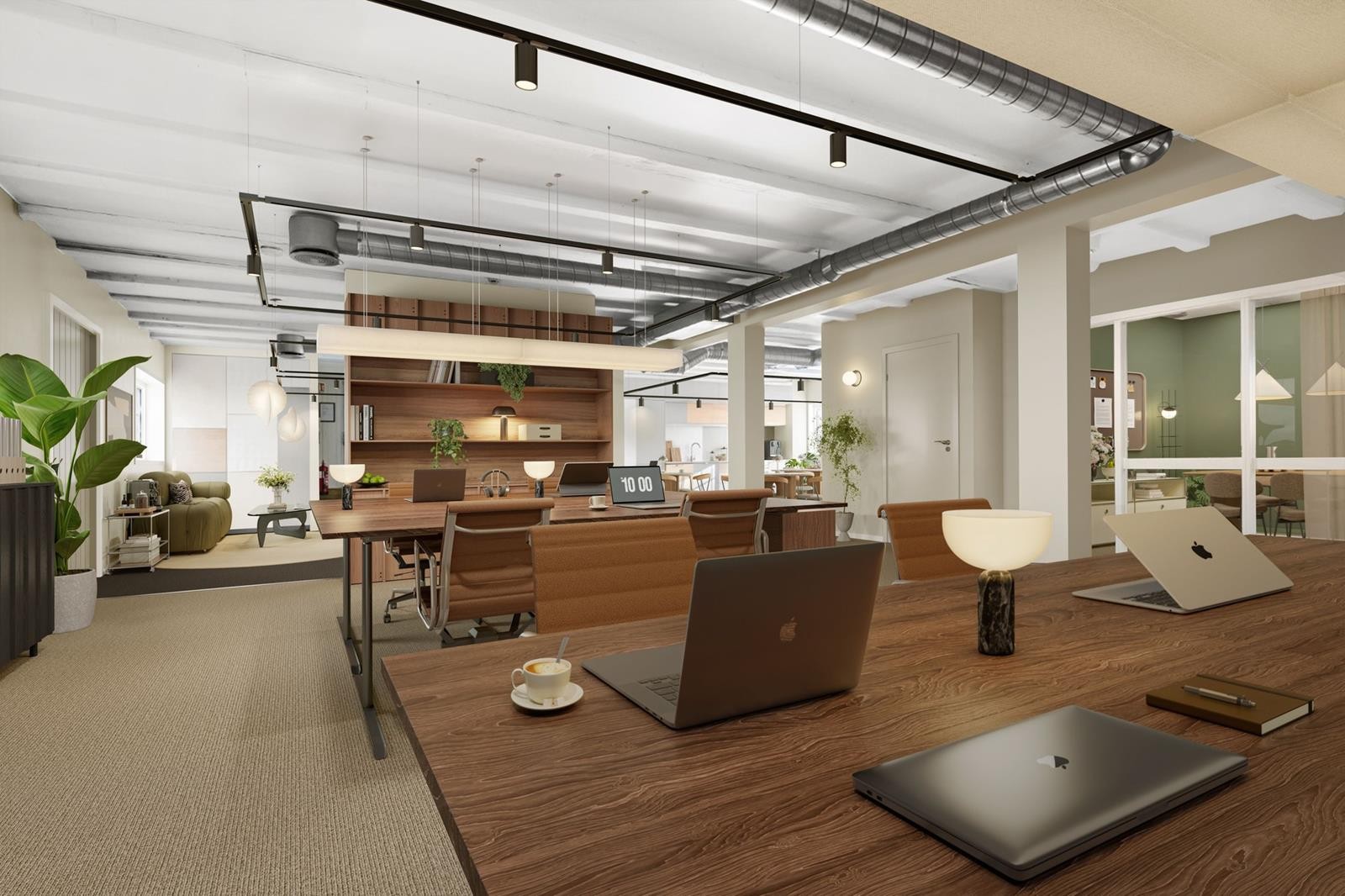 Kontoret egner seg godt til 6-10 arbeidsplasser Galleribilde