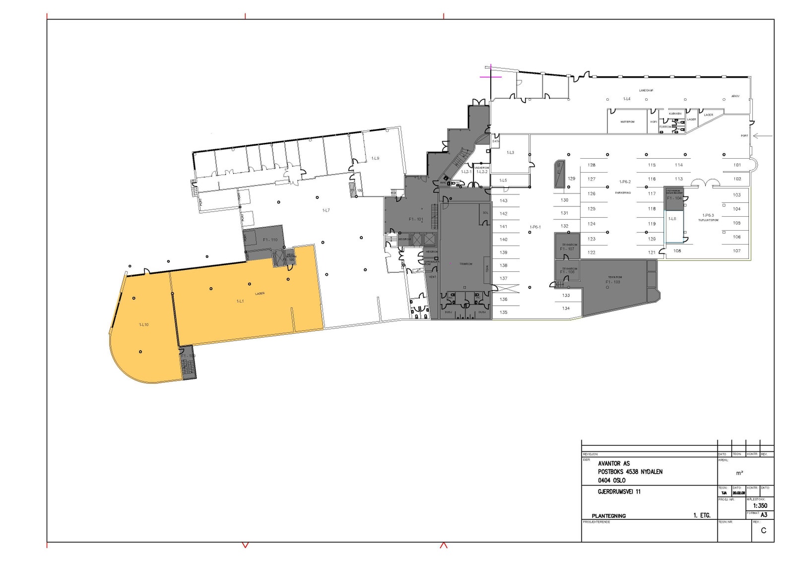 Ledig høytlager i byggets 1. etg med 3 tilganger, hvorav 1 er kjøreport. Galleribilde