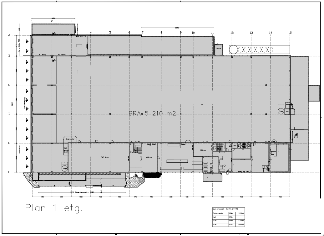 Planletgning 1 etasje Galleribilde
