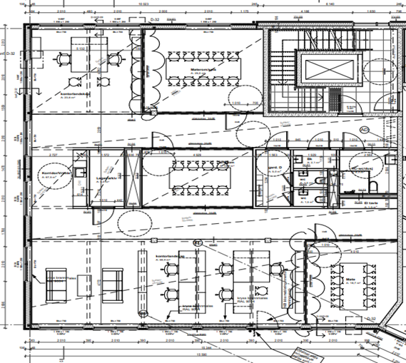 Utsnitt plantegning- Oppgitt areal på 262 bta er hentet fra byggetegninger mottatt av selger. Galleribilde