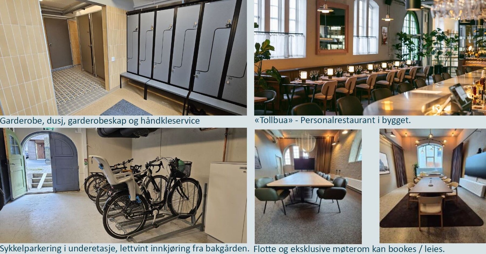 Fellesfasiliteter i bygget. Galleribilde