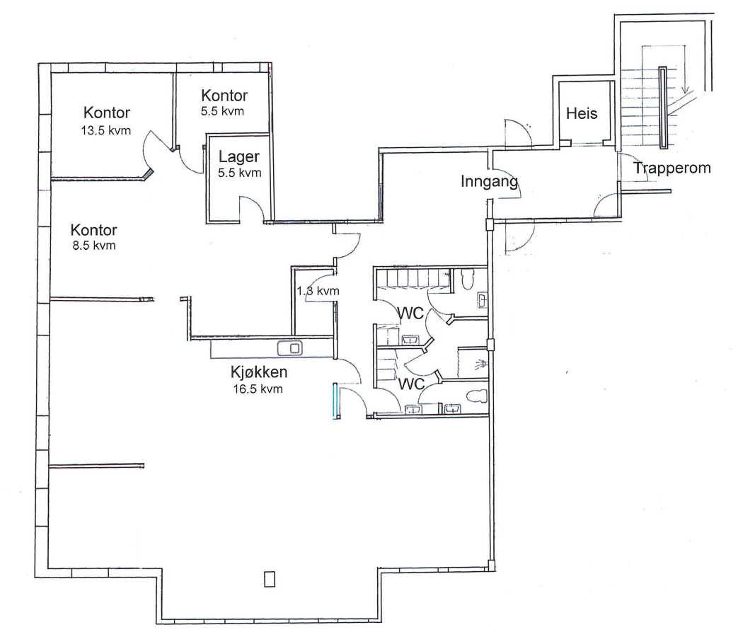 Lokale 3 - 248 kvm, 2 etg Galleribilde