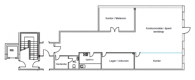 Lokale 4 - 180 kvm, 2 etg Galleribilde