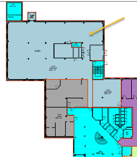 Lager inngang 1 etg tot areal inkl kontorareal 697 kvm BTA Galleribilde