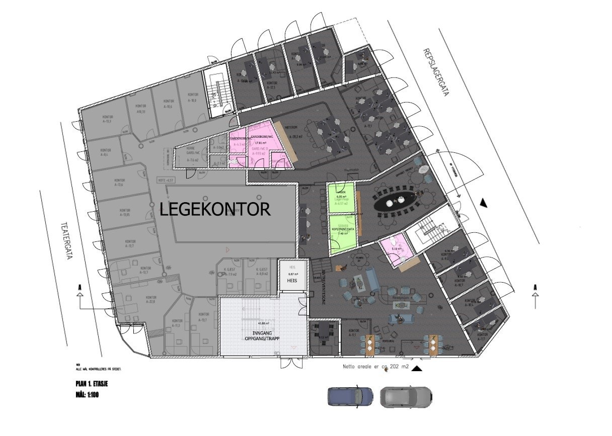 Plantegning 1 etasje Galleribilde