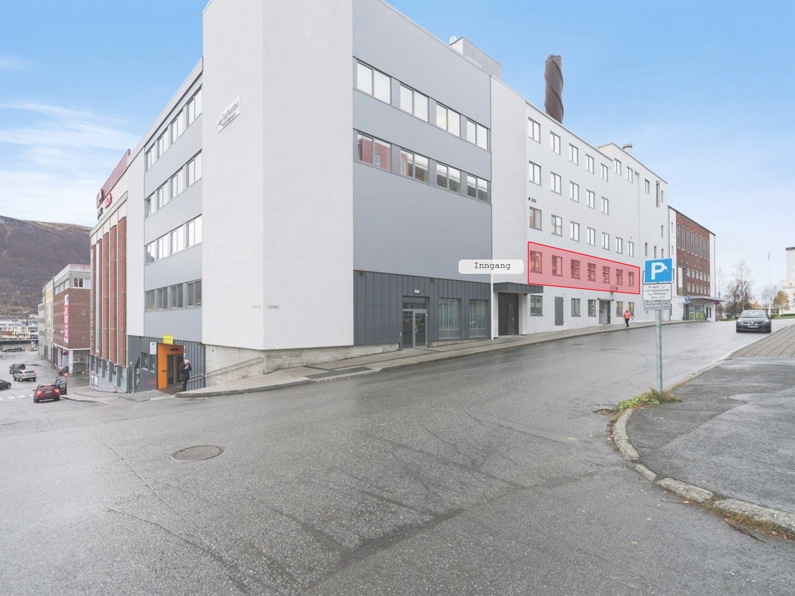 Markering av areal og inngang. Galleribilde