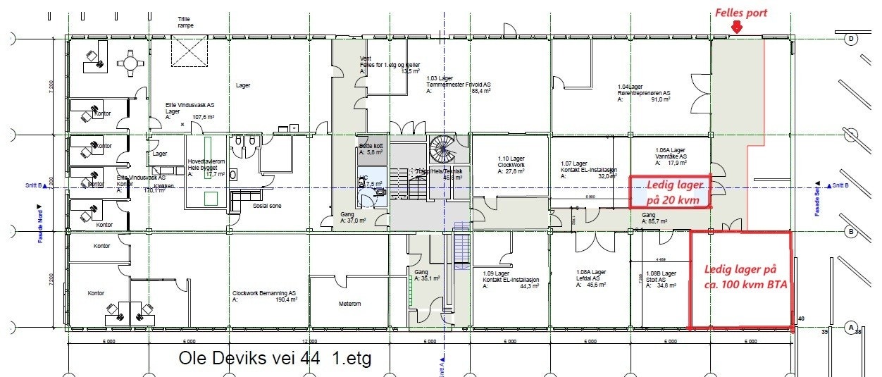 Planløsning 1.etg. Galleribilde