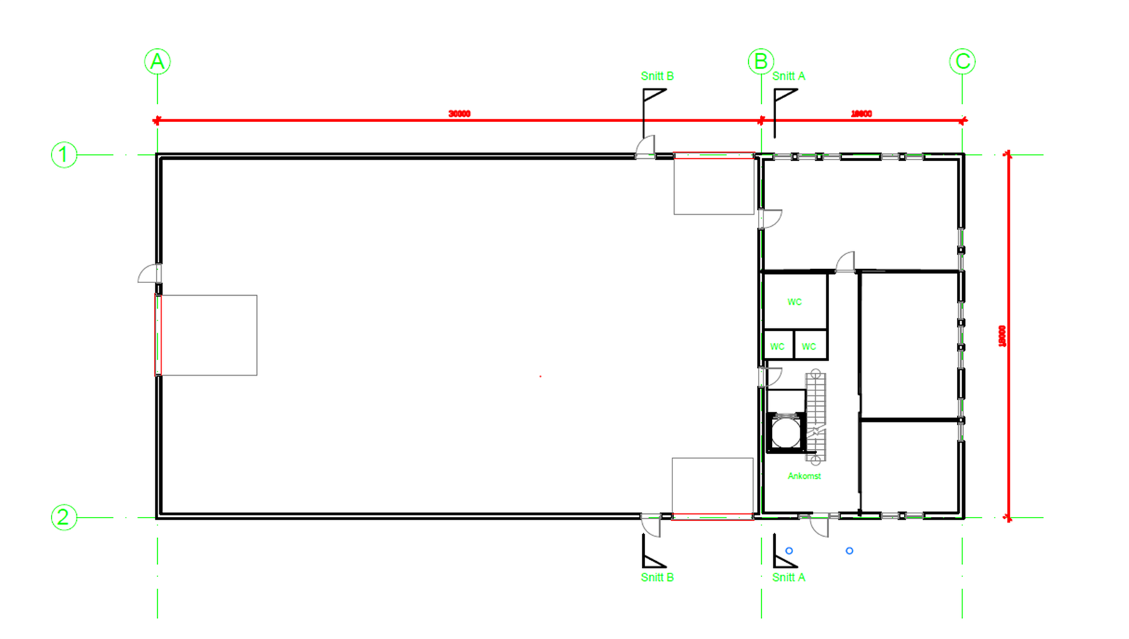 Plantegning 1 etasje Galleribilde