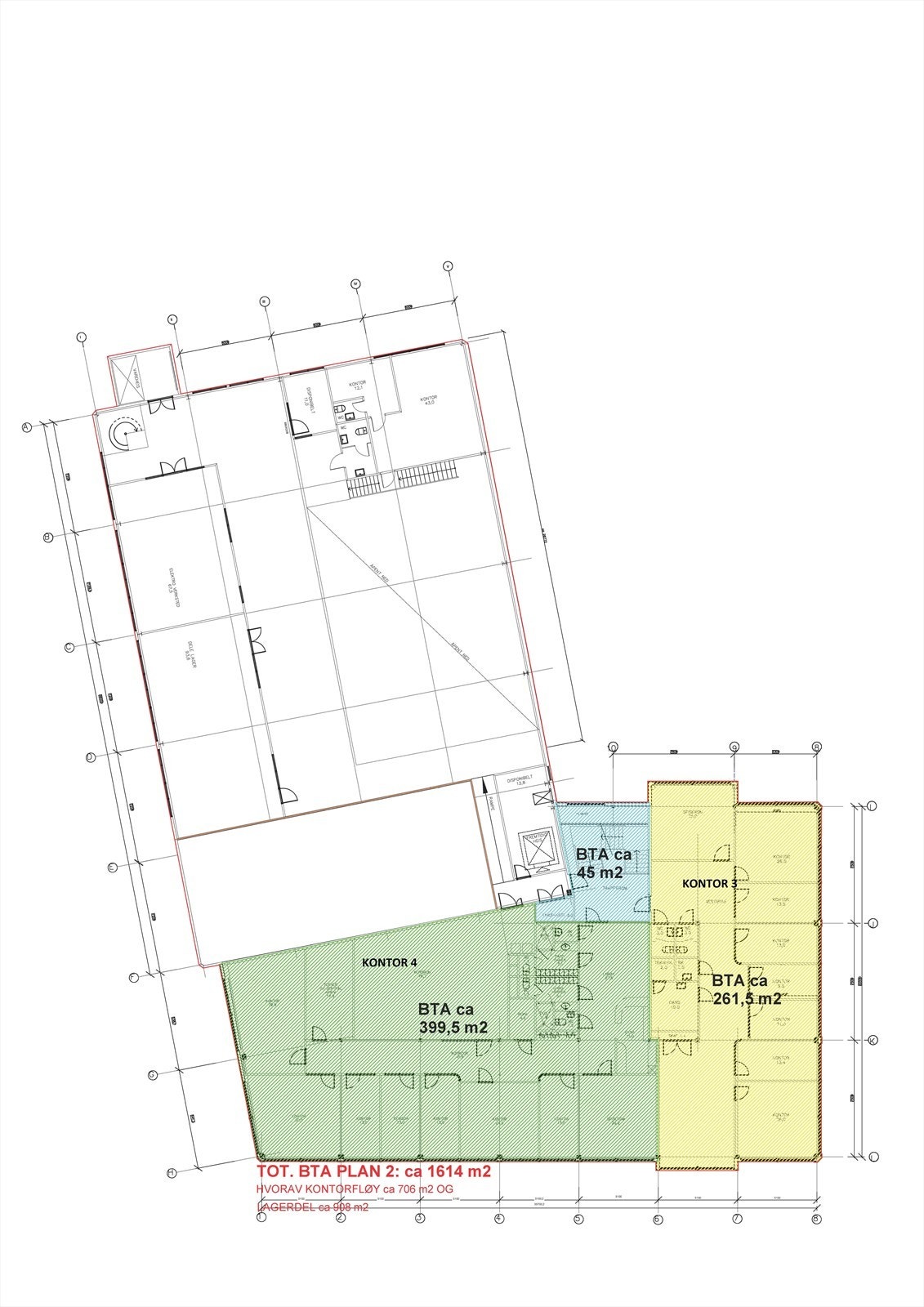 Tegning 2. etg. Galleribilde