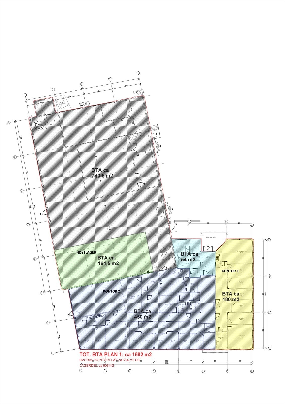 Tegning 1. etg. Galleribilde