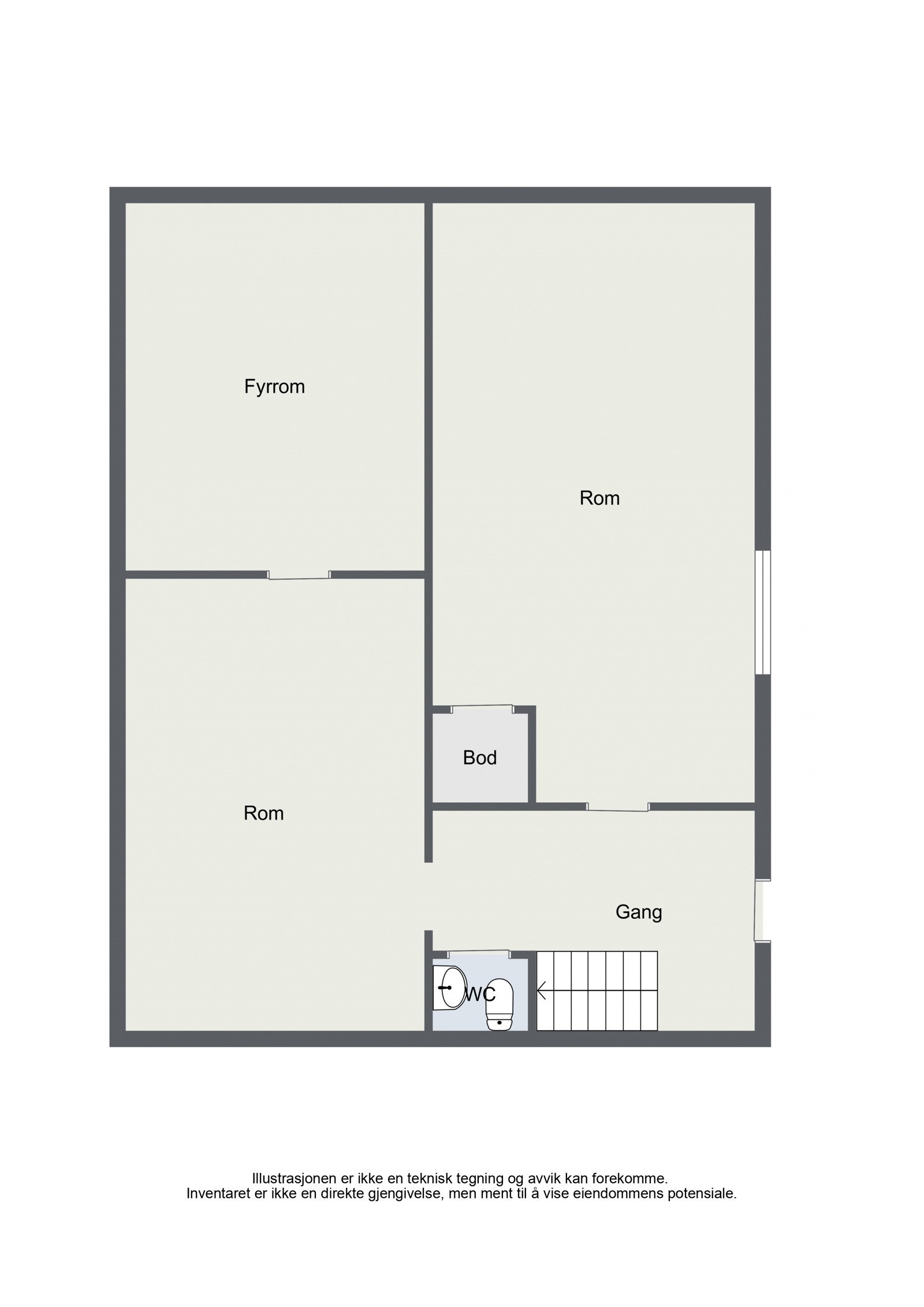 Plantegning sokkeletasje. Galleribilde