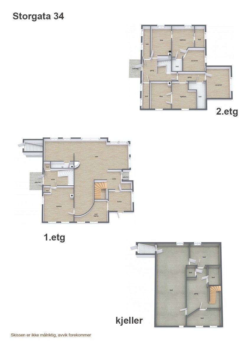 Plantegning oversikt Galleribilde