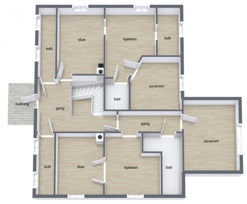 Plantegning 2 etasje Galleribilde