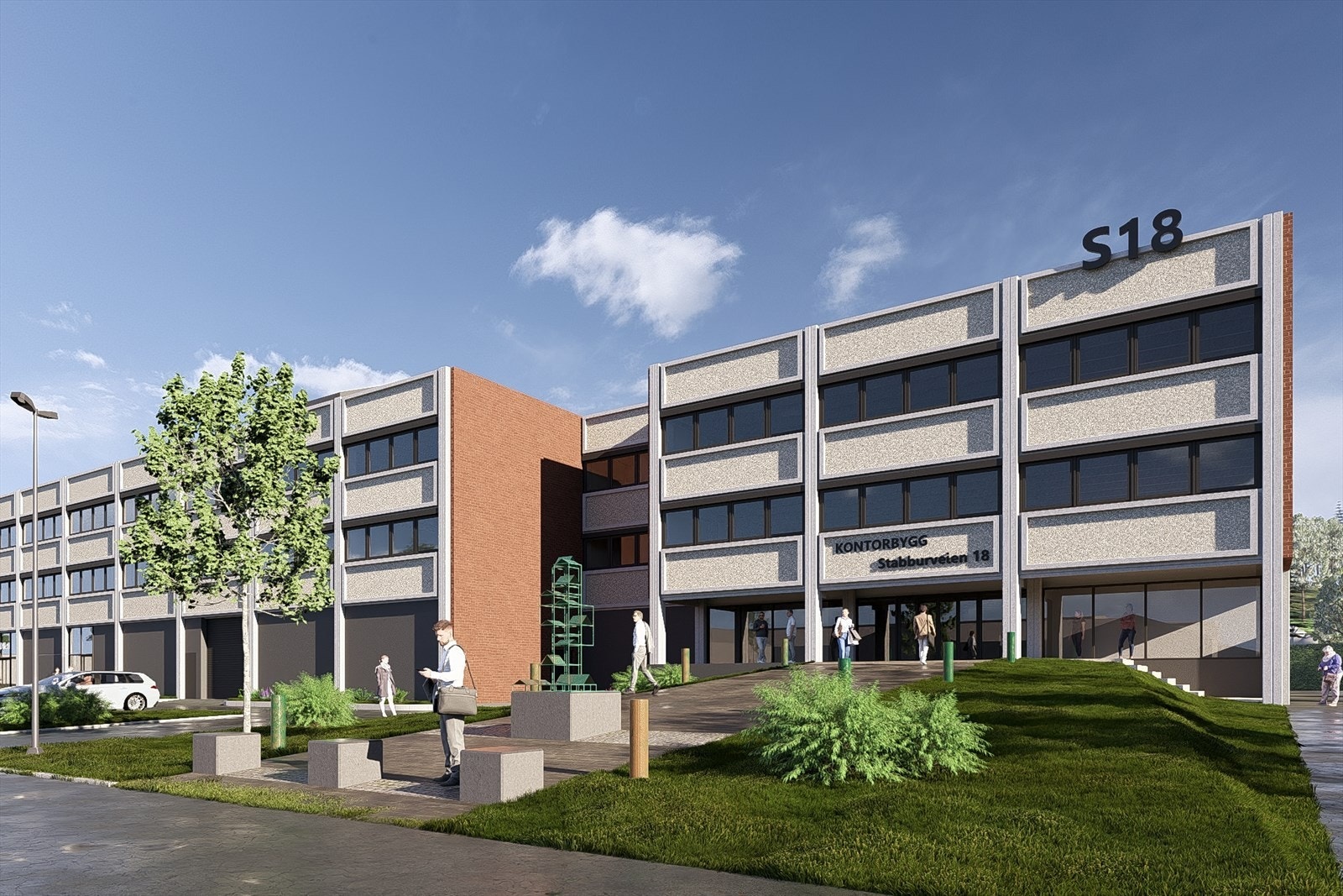 Forslag fasadeoppgradering Galleribilde