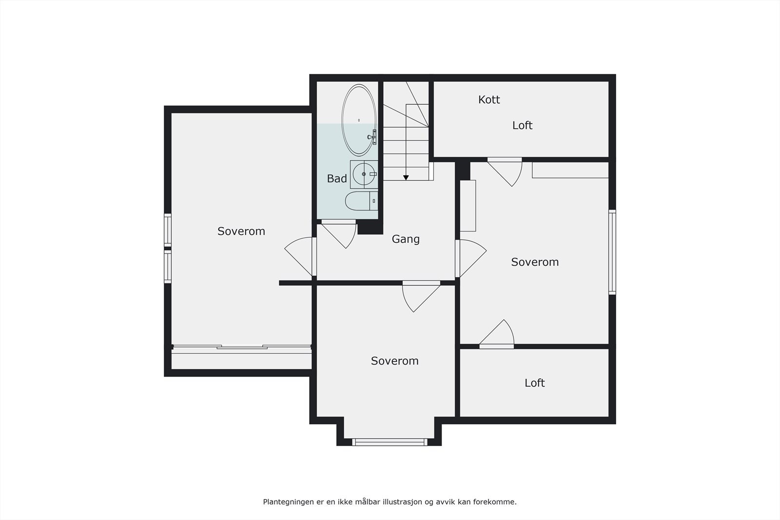 Våningshus andre etasje Galleribilde