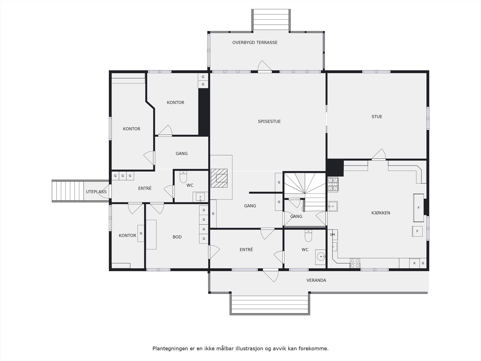 Plantegning 1. etasje. Galleribilde