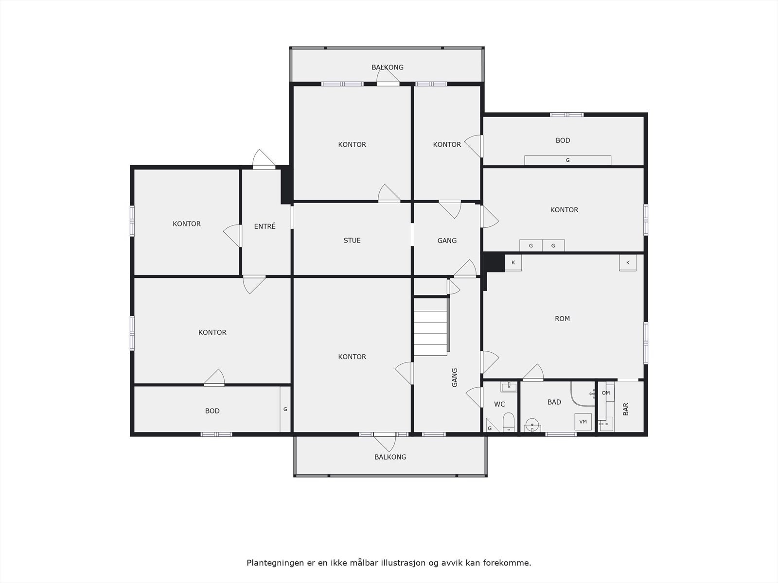 Plantegning 2. etasje. Galleribilde