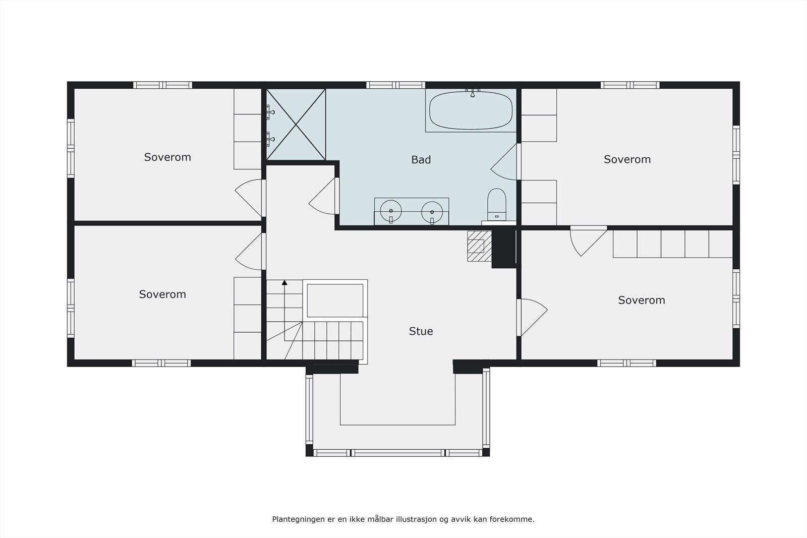 Plantegning andre etasje Galleribilde