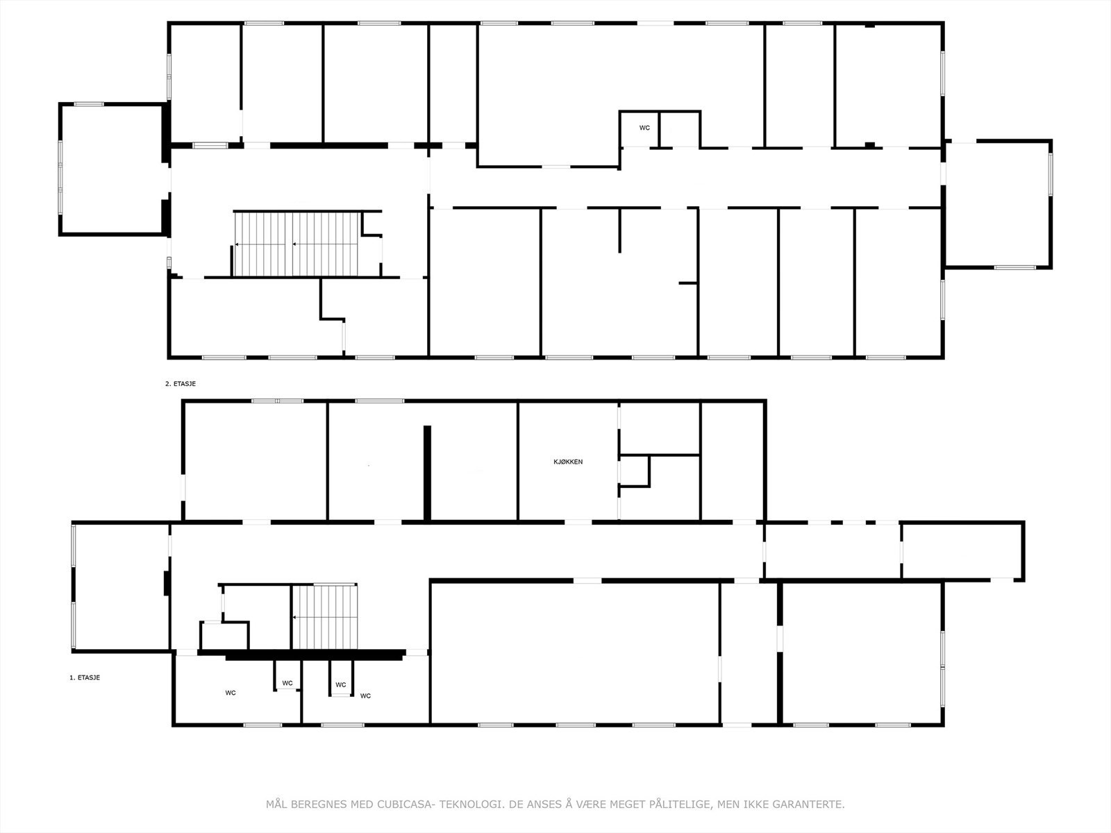 Plantegning begge etasjer Galleribilde