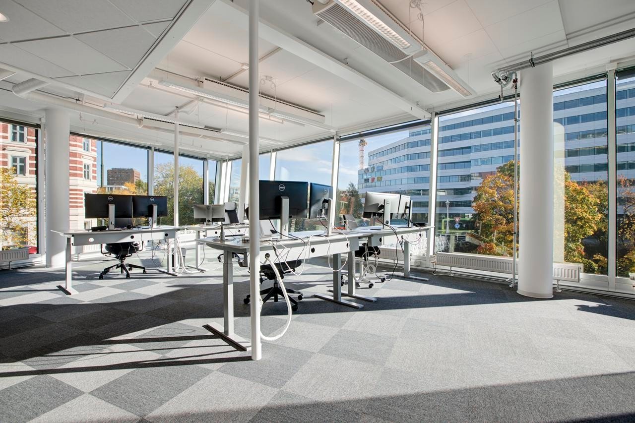 Bilde tatt fra de ledige lokalene i 2. etasje Galleribilde