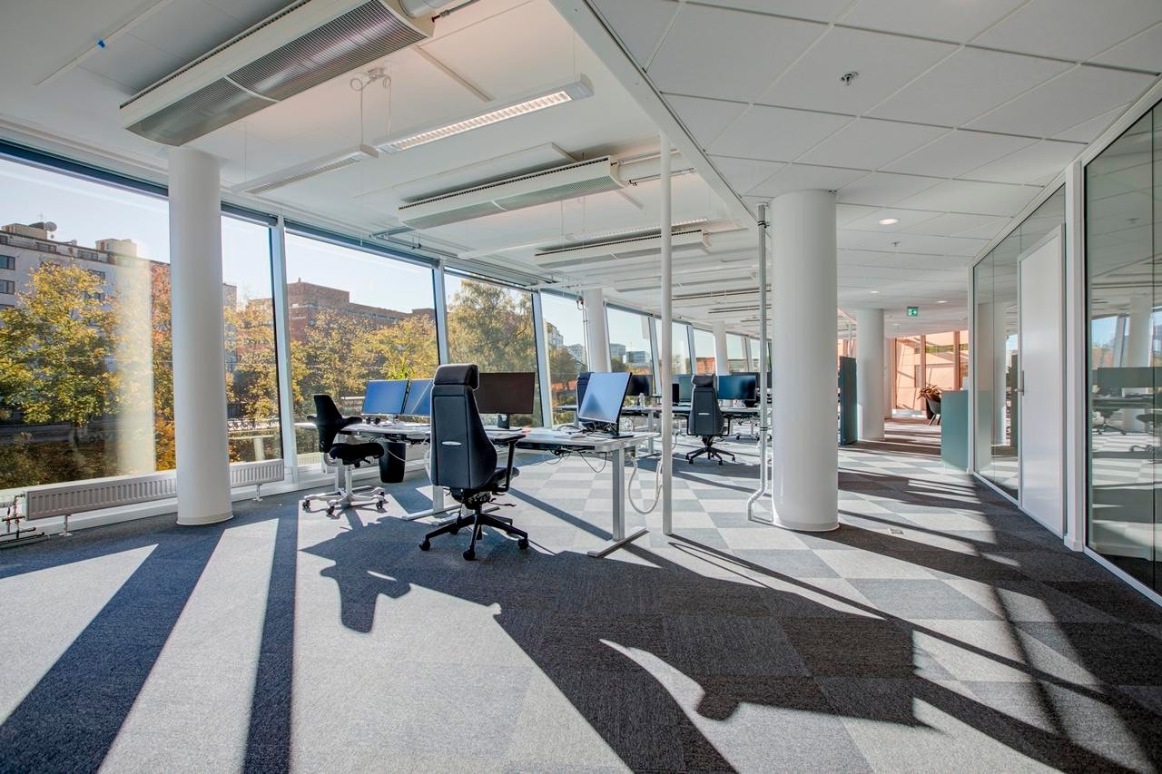 Bilde tatt fra de ledige lokalene i 2. etasje Galleribilde