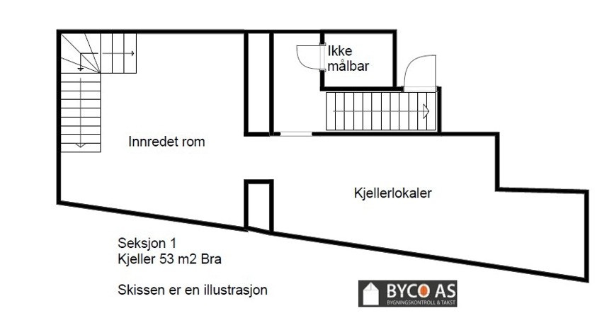 Plantegning kjeller Galleribilde