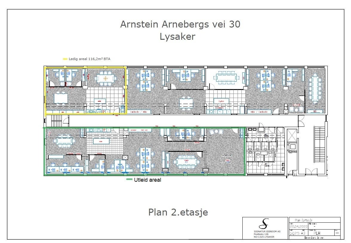 Ledig areal 2.etg. på 116,2 kvm BTA Galleribilde