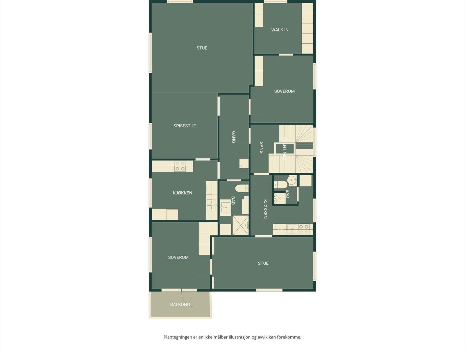 Plantegning 2.etasje Galleribilde