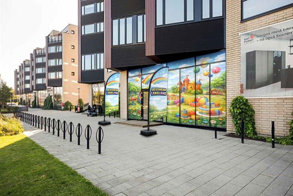 Lekeland - illustrasjon fasade Galleribilde