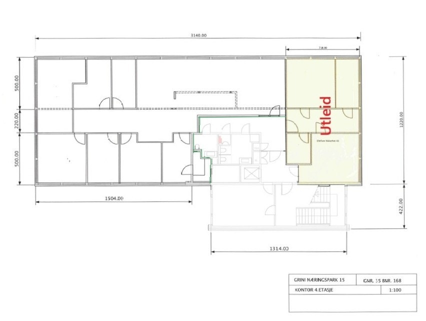 Planskisse 4 etg. Galleribilde