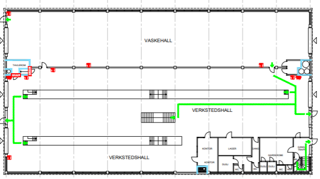 bilde fra rømningsplan Galleribilde