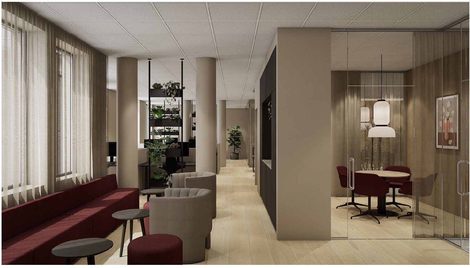 Illustrasjon kontor 5 etg Galleribilde